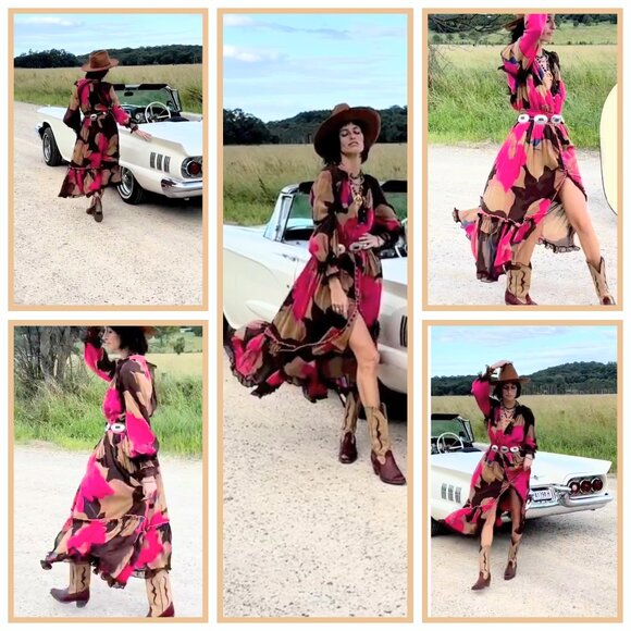 HOLD FOR bycaitlinleigh 🤎Chasing Unicorns Maxi duster dress XS-S - Picture 17 of 17